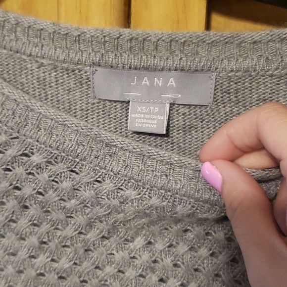 Jana Nordstrom Womens Size XS Sweater Cutouts Wool Angora Blend Long Sleeve Gray - Picture 3 of 6